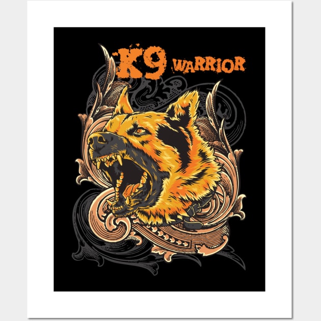 K9 German Shepherd Wall Art by Beltschazar